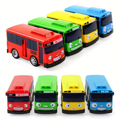 Busz Mini Autók Játék Hátrahúzható Jármű Ülős Autó Játékok Gyerekeknek Fiúknak Lányoknak Súrlódásos Hajtású Városi Busz Születésnapi Ajándékok Kisgyermekeknek