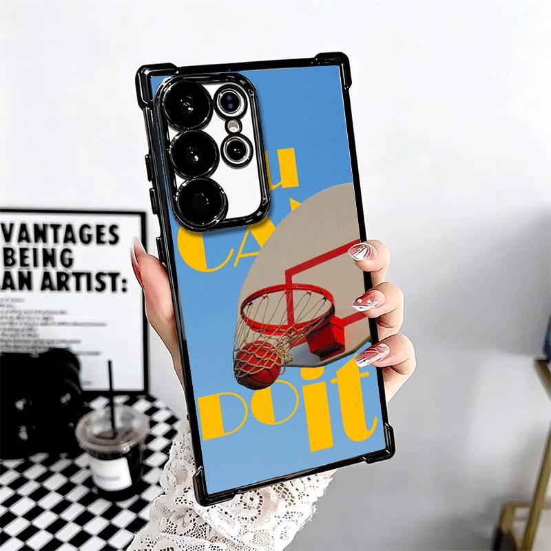 Basketball Sports Aesthetics Plating Phone Case For Samsung Galaxy S24 S25 FE S26 Edge S23 Ultra S22 S21 Plus S20 Anti-Fall Aira