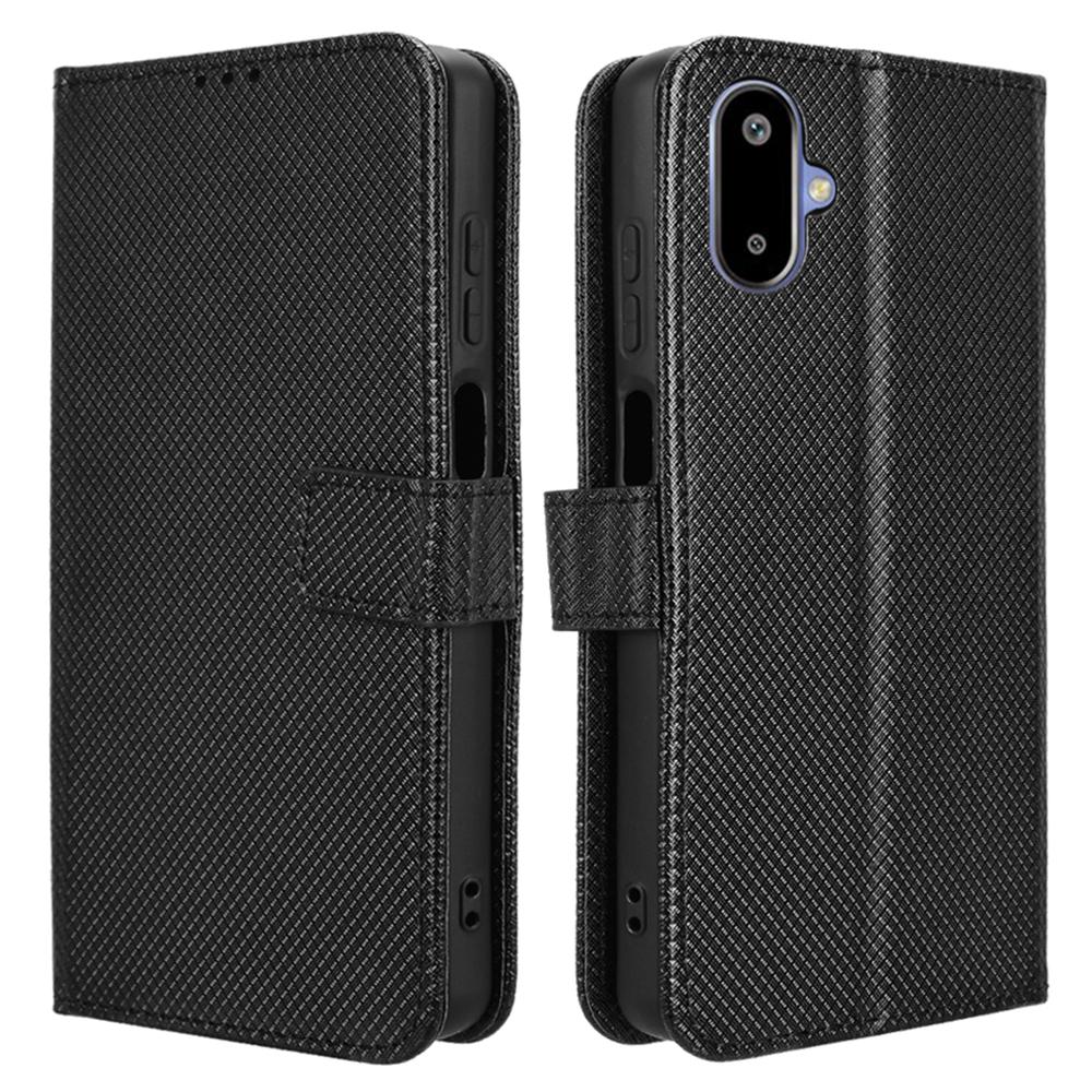 For Samsung Galaxy F06 5G/M06 5G Case PU Leather Diamond Texture Wallet Phone Cover