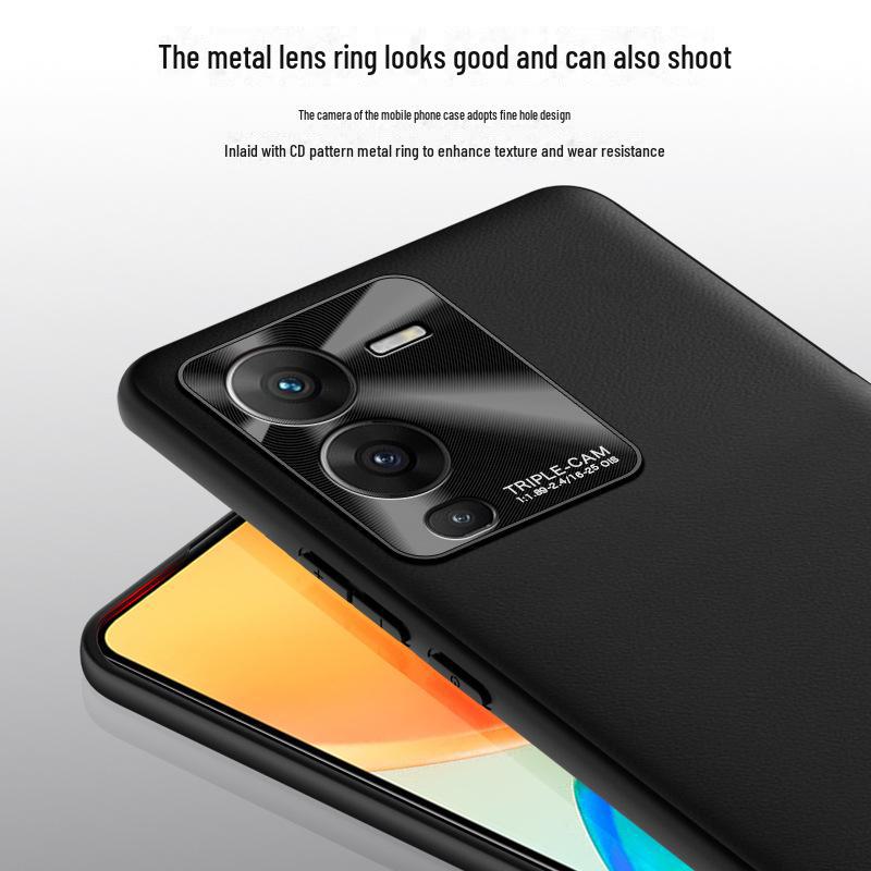 Vivo S15 Pouzdro na telefon z tekuté kůže: Ochranný kryt proti pádu, proti znečištění.