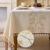 Nordic-Style Waterproof & Dustproof Cotton-Linen Tablecloth - Rectangular, Wear-Resistant Coffee Table Cover