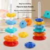 1 Set Montessori Rotating Rainbow Tower Baby Stacking Toys Children Develop Motor Skills Game Spinning Stacking Toy Gifts