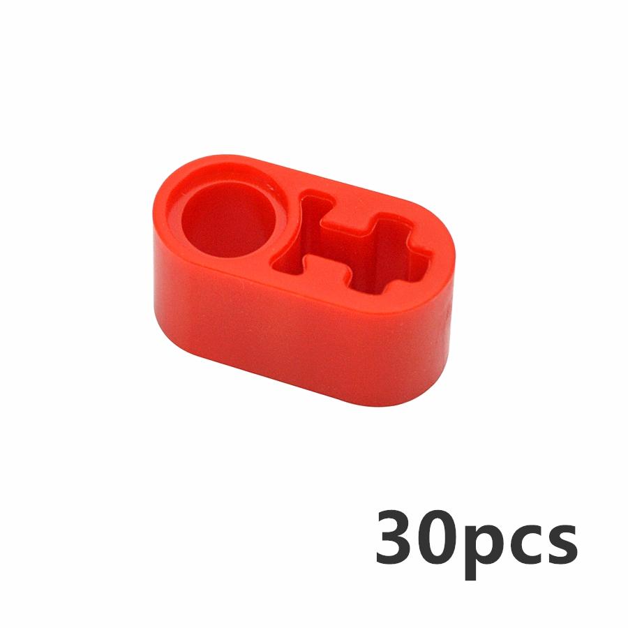 Compatible With 60483 74695 MOC Technical Beam Thick Bricks 1x2 Axle Holes Kid Tech Toys Assembles Building Blocks 30Pcs