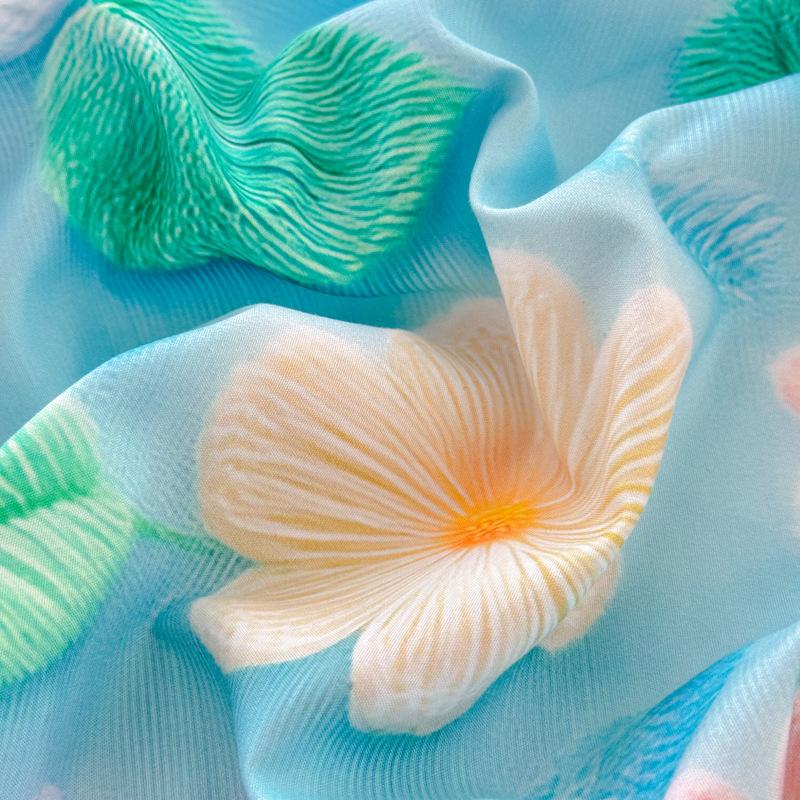 

New 5D printed cool ice silk mattress three-piece set washed ice silk mattress mattress protective cover 48 * 74Cm/pair, pillowcase авокадо