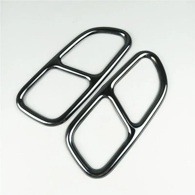Yubao 2x Car Stainless Steel Tail Throat Exhaust Pipe Muffler Tip Cover Trims for Mercedes Benz CLA W117 2013-2016