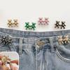 Instant Button Jean Button Bear Pant Pin Jean Button Pins Adjustable Waist Buckle Bear Tighten Waist Button Pin No Sew