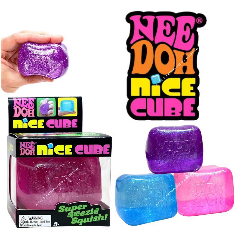 Needoh Nice Cube Shiny Sensory Stress Reliever Fidget Tool for Anxiety & Focus Desk Sensory Cube for Adults & Kids**