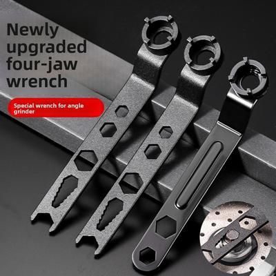 Dual-purpose Wrench Angle Grinder Four Claw Thickened Disassembly Wrench Adjustment Tools for Grinding Wheel Machine Accessories