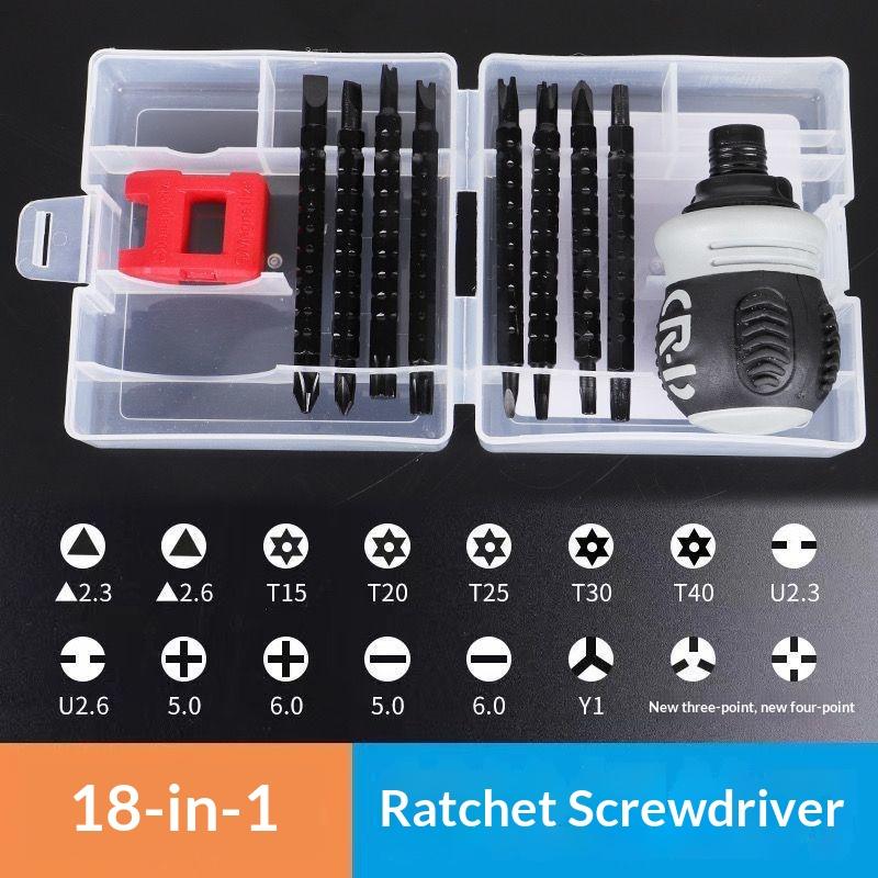 1 Set Telescopic Ratchet Screwdriver Magnetic Adjustable Shank Labor Saving Hand Tool For Narrow Space Home Equipment Repair
