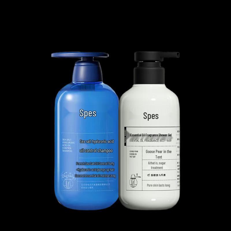 Spes Sea Salt Hyaluronic Acid Shampoo & Essential Oil Body Wash Set