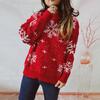 Autumn and winter new thick New Year sweater Christmas snowflake round neck long sleeved knitted pullover sweater 3600 EMA
