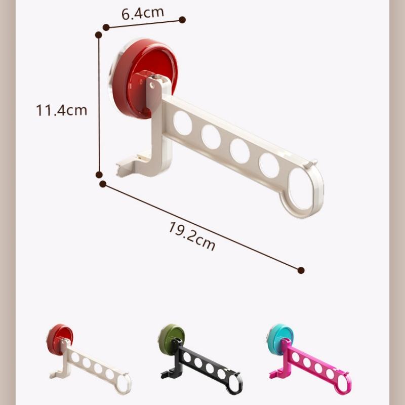 1Pcs Portable 5-Hole Laundry Rack Colorful Suction Cup Hangers For Travel Hotel And Home Drying Accessories