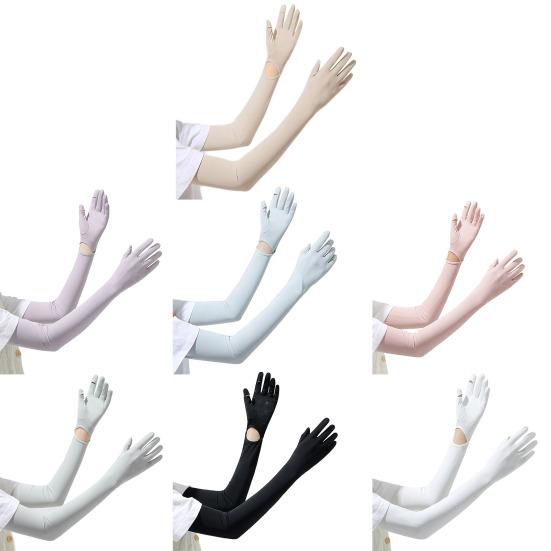 UV Protection Gloves, Full Finger Sun Protection Gloves, Cooling Arm Sleeves, Non-Slip Palm, Ultra Thin Summer Gloves for Women Driving Cycling Hiking