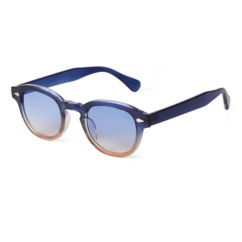 Retro Tortoiseshell Round Sunglasses For Women Vintage Eyeglasses Leopard Blue Lens Square Sun Glasses Uv400 Eyeglasses Unisex