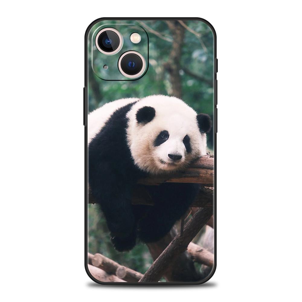 Luxury TPU Soft Phone Case For iPhone 17 Air 16E 16 11 15 14 Pro MAX 12 13 7 8 Plus X XR XS SE 2022 Cover panda