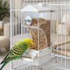 Transparent Automatic Bird Feeder Large Capacity Parrot Cage Feeder Bird Feeder Dispenser  Pet Cage