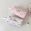 Bow Ribbon Pencil Pouch for Girls Fabric Stationery Bag Large Capacity School Supplies Organizer Gift Idea
