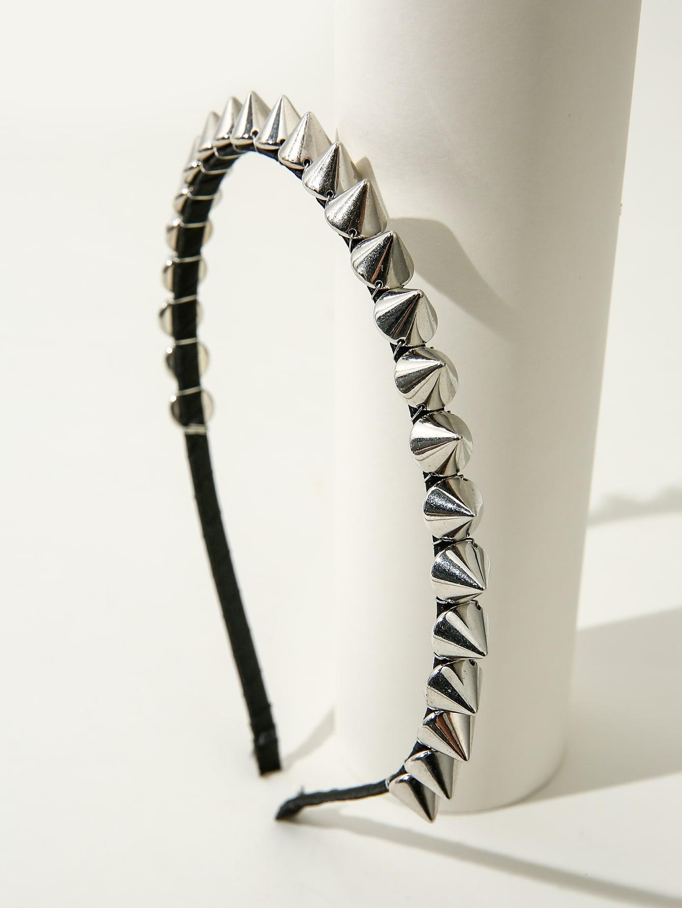 

Ободок для волос с шипами, уличный, для ежедневного использования, для женских причесок, повседневные тиары, повязка на голову, ободок для волос one-size серебряный