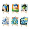 Famous Painting Building Blocks With Wooden Easel Diamond Bricks Educational Toys DIY Decorations New Year Gifts