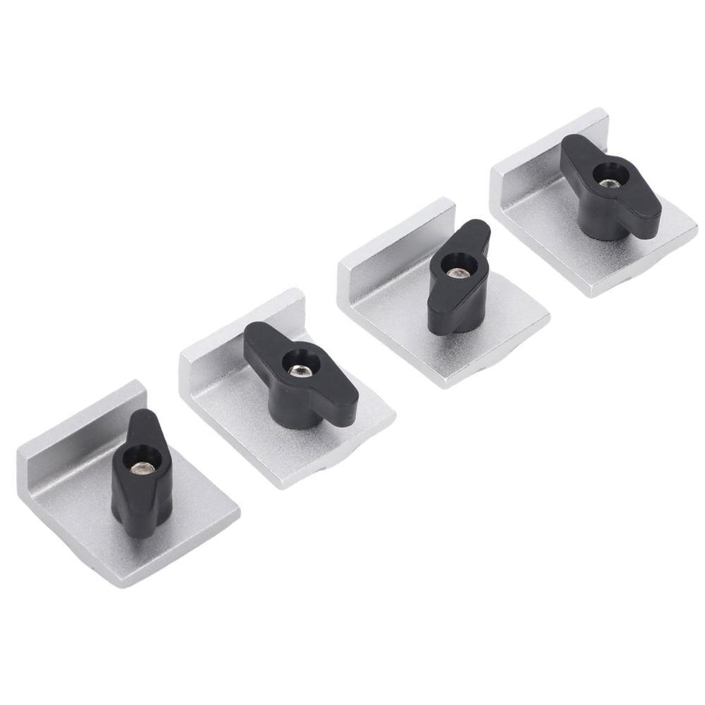 4pcs Short Block T Track Stop Block Aluminum Alloy Universal Stop Block  For Sanding