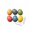 6 Pieces Wooden Easter Eggs Decorative Egg Smooth Painted for Decorators, Crafters,