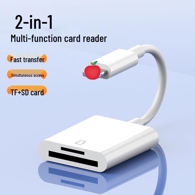 SD/TF Card Reader for Apple & Type-C Phones, Memory Card OTG Converter