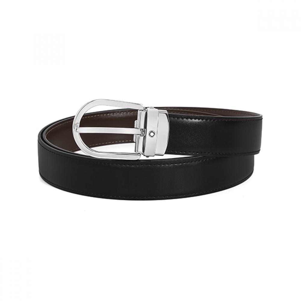 

Montblanc 128135 38157 New Horseshoe Black Brown Double Sided Belt 128135