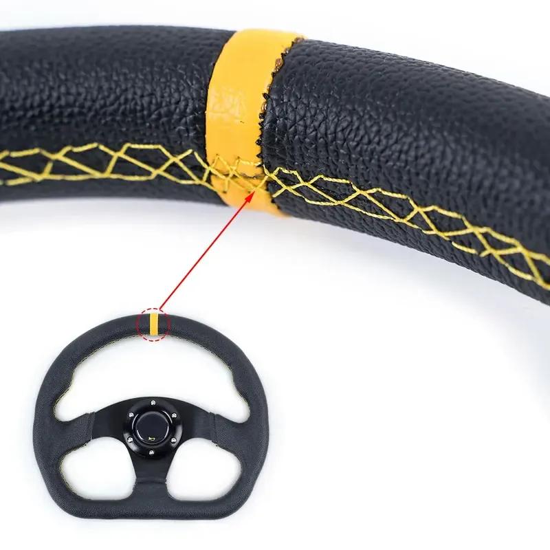 13inch Car Steering Wheel Universal 320mm PVC Aluminum Racing Sport Steering Wheel Fit To Most Cars Modification Accessories