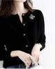 Zircon Ribbon Flower Brooch Crystal Flower Corsage Sparkling Diamond Flower Chest Decoration Gift for Mothers Such As Entrance Ceremonial Ceremonies,