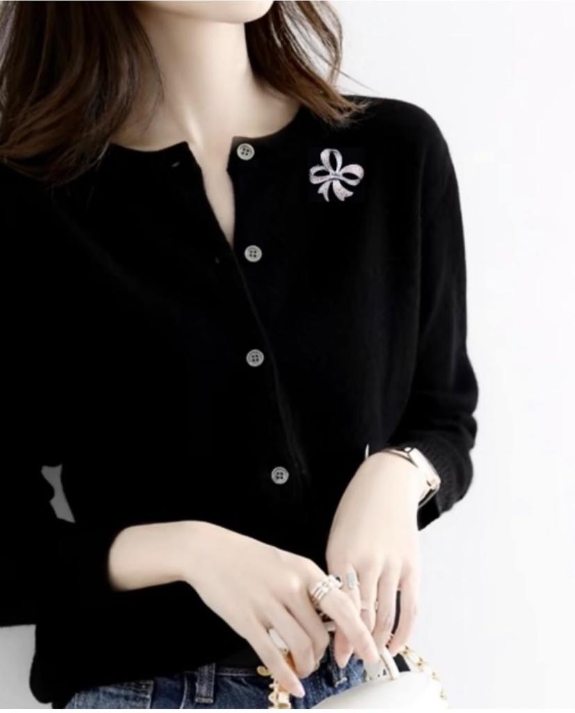 Zircon Ribbon Flower Brooch Crystal Flower Corsage Sparkling Diamond Flower Chest Decoration Gift for Mothers Such As Entrance Ceremonial Ceremonies,