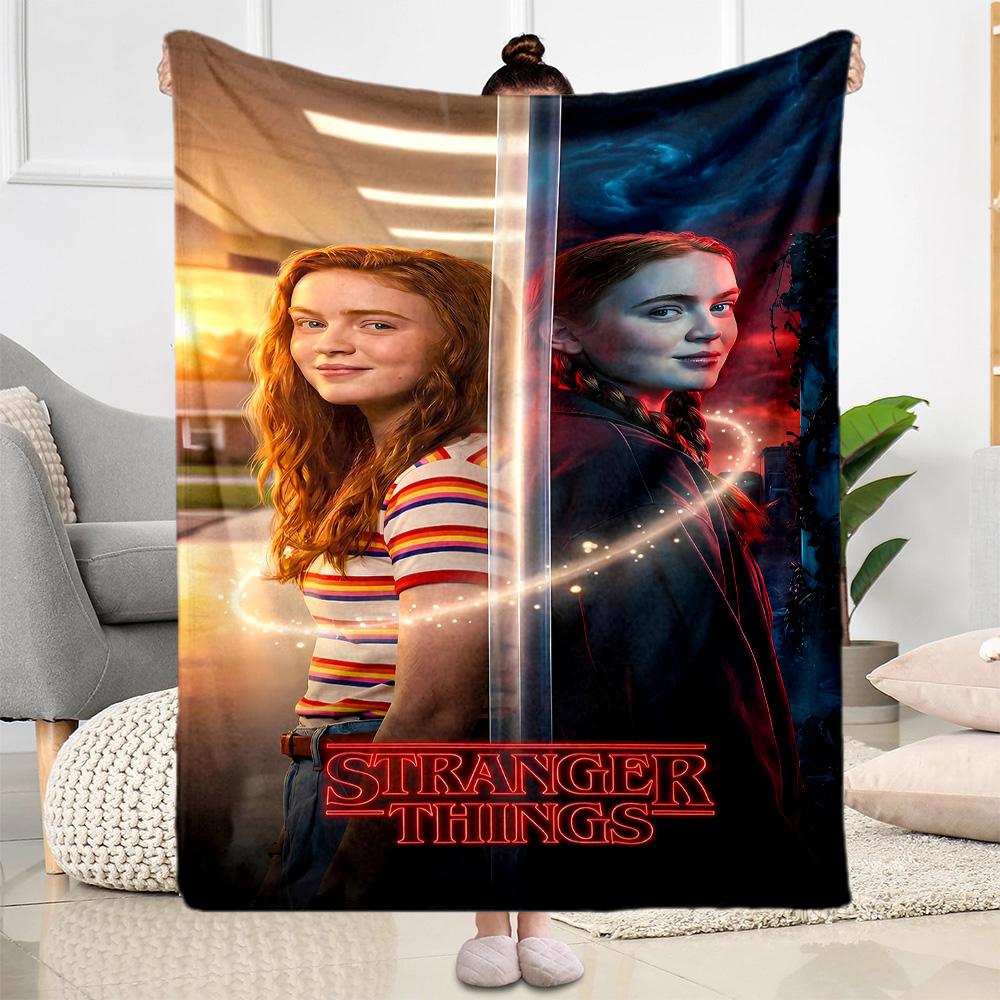 Stranger Things Artwork Suitable Blanket for Offices, Travel, Living Rooms Also a Good Gift for Friends and Family Suitable for All Seasons.
