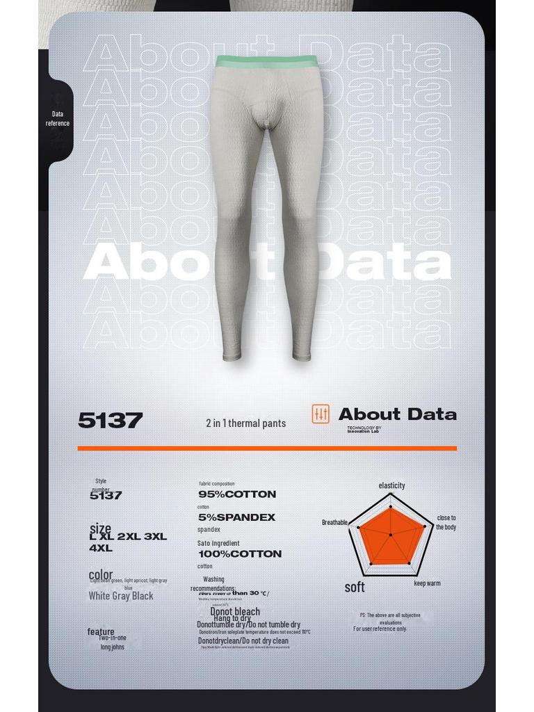 Pánské tenké podzimní a zimní teplé kalhoty - Trendy bavlněné legíny a spodní prádlo