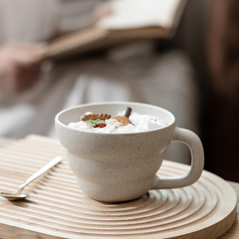 Knock Healing Retro Style Ceramic Cup Mug Coffee Cup Personalized Water Cup Household Cup Breakfast Cup Milk Cup