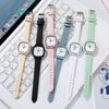 Square Junior High School Student Watch Girls' Simple College Style Student Mori Literary And Versatile Watch Large Dial