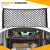 Car Cargo Net, Trunk Cargo Storage Organizer - Stretchable With Hooks, SUV & Car Interior Accessories (35.4X15.8 Inch)