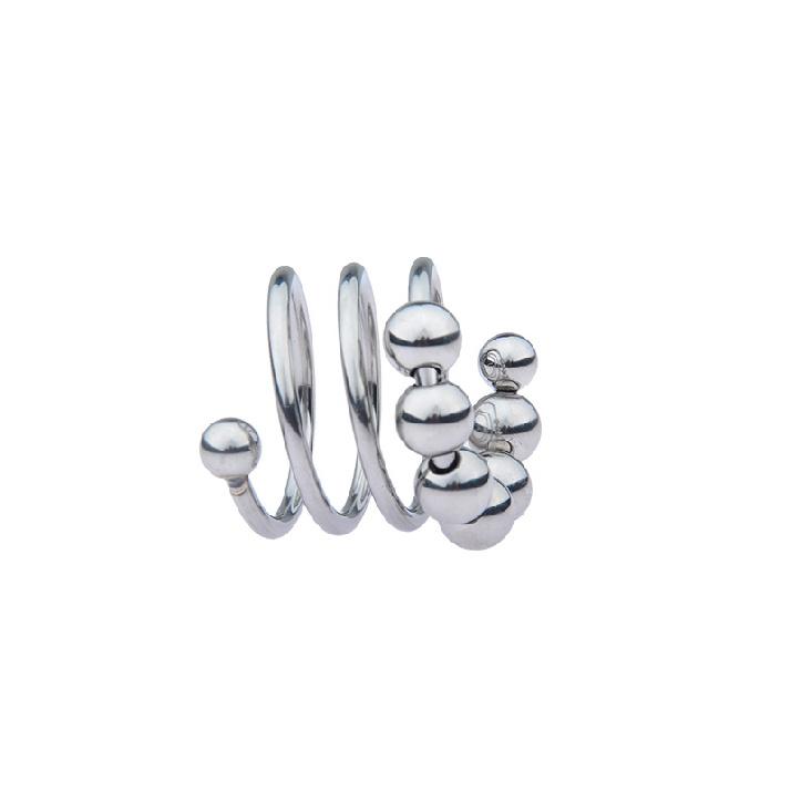 Stainless Steel Male Penis Ring 8 Beads Massage Sex Aid Sex Tools Adult Supplies Alternative Climax Pleasure Device