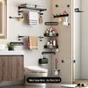 Danle Black Wall-Mounted Bathroom Storage Rack
