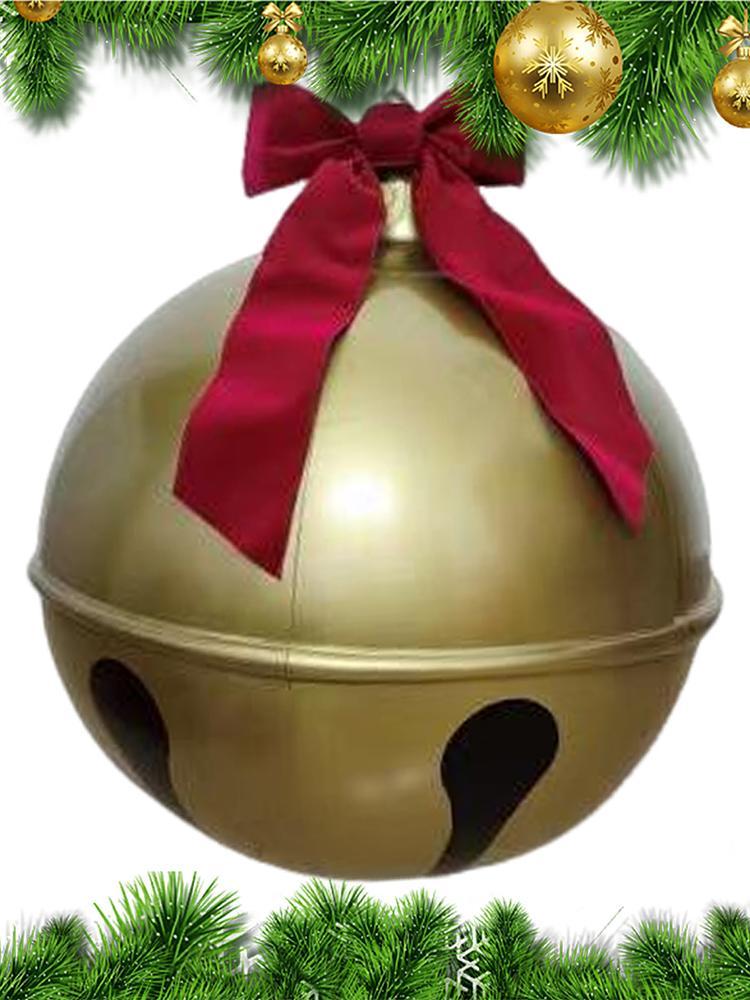 Inflatable Christmas Ball 23.6inch 17.72 inche Giant Bell Inflatable Ball Fun Inflatable Yard Christmas Balloon Pendant