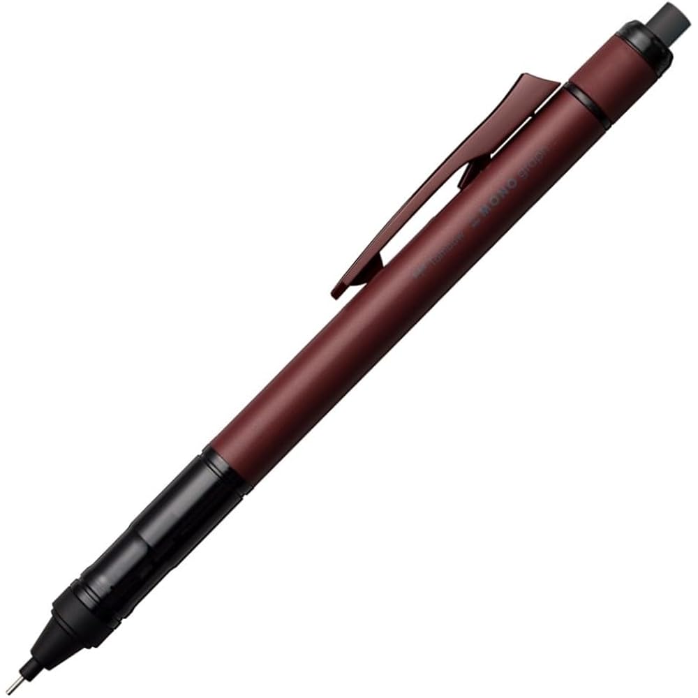 Dragonfly Pencil Mechanical Pencil 0.5mm MONO Monograph Tune (Black Extreme Monograph) Deep Red D...