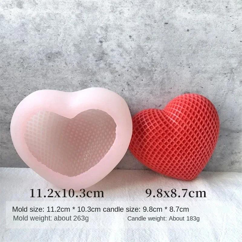 Woven Love Silicone Molds DIY Handmade Heart Cake Chocolate Baking Molds Heart-shaped Candle Soap Plaster Valentine's Day Decor