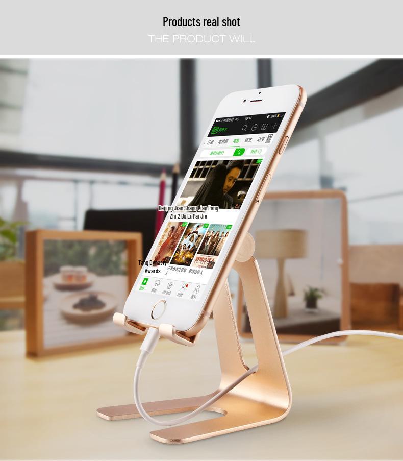 Meitelong Metal Phone and Tablet Holder for Desktop or Bedside Use - Perfect for iPad and Douyin Live Streaming.