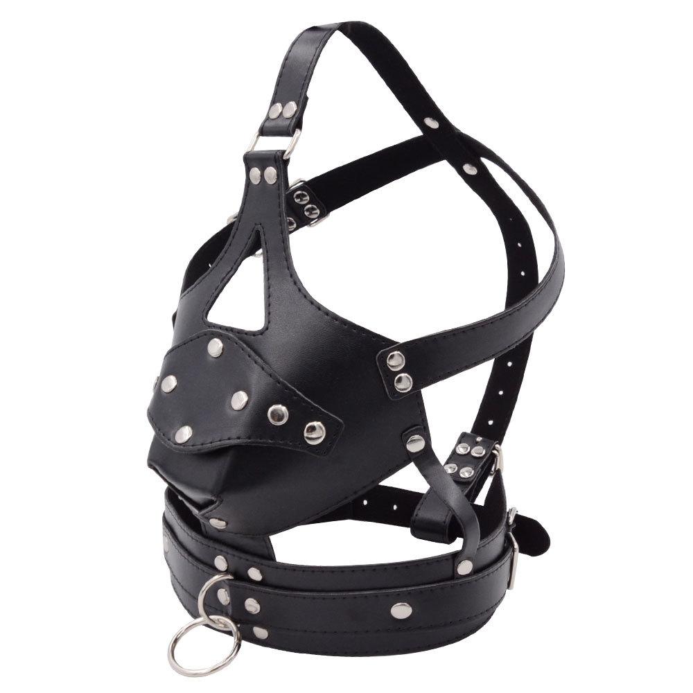 Horse Harness-Type Penis Ball Gag Mask Hat Sexy Training an Engine of Torture Adult Supplies Alternative Sex Toy SM Headgear