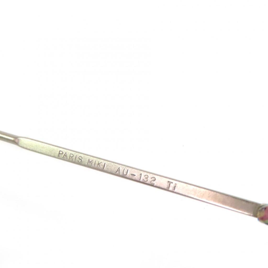 Very Good PARIS MIKI Glasses Titanium, temples partially in K18, rimless AU-132 Used
