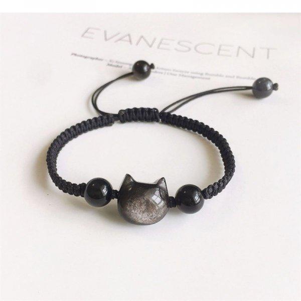 

Simple Lucky Cat Couple Braided Bracelets for Women Cute Animal Beaded Promise Jewelry Valentine s Day Gift for Lover Girlfriend
