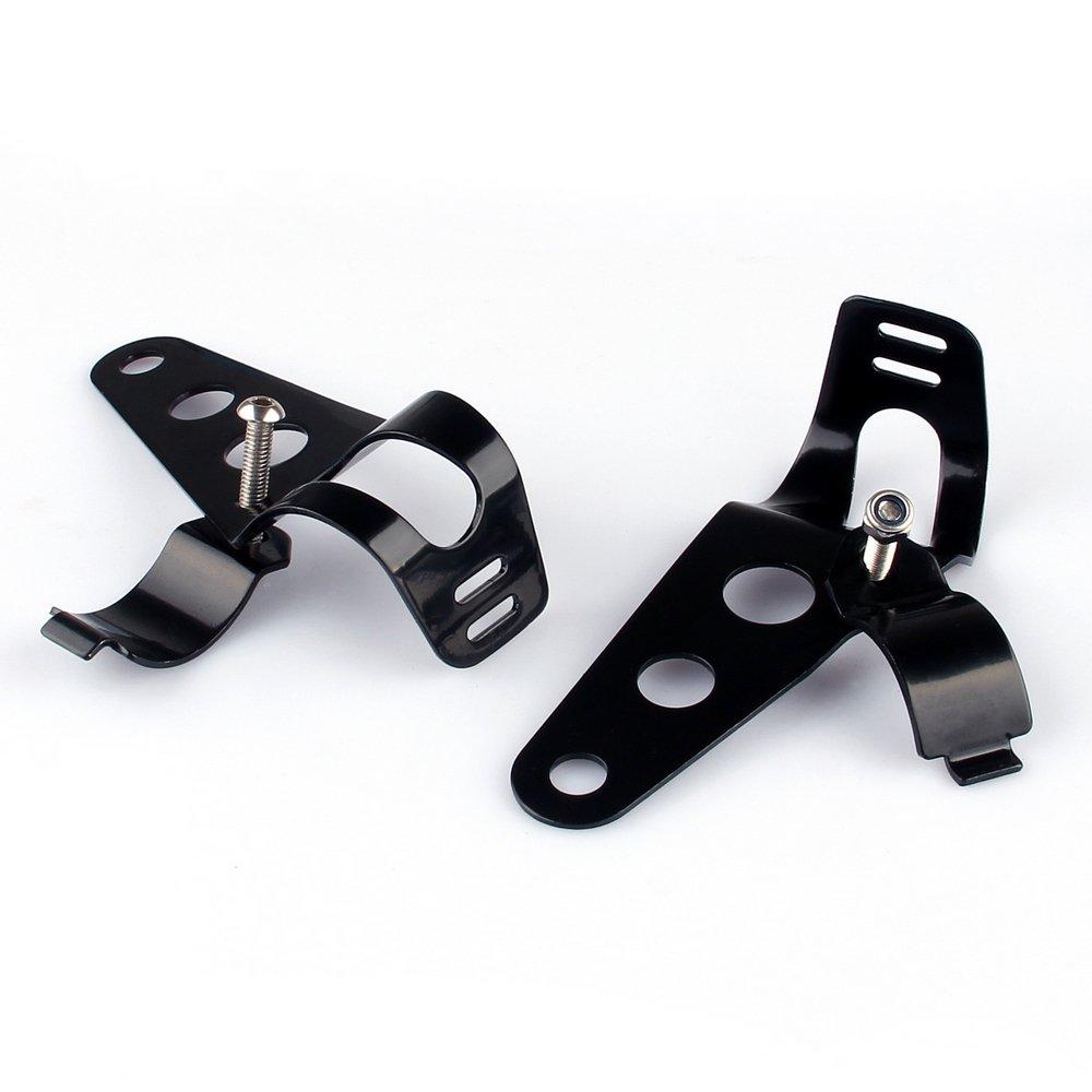 Bruce & Shark Headlight Mounting Bracket Stay for Honda Suzuki Yamaha Universal Universal Black