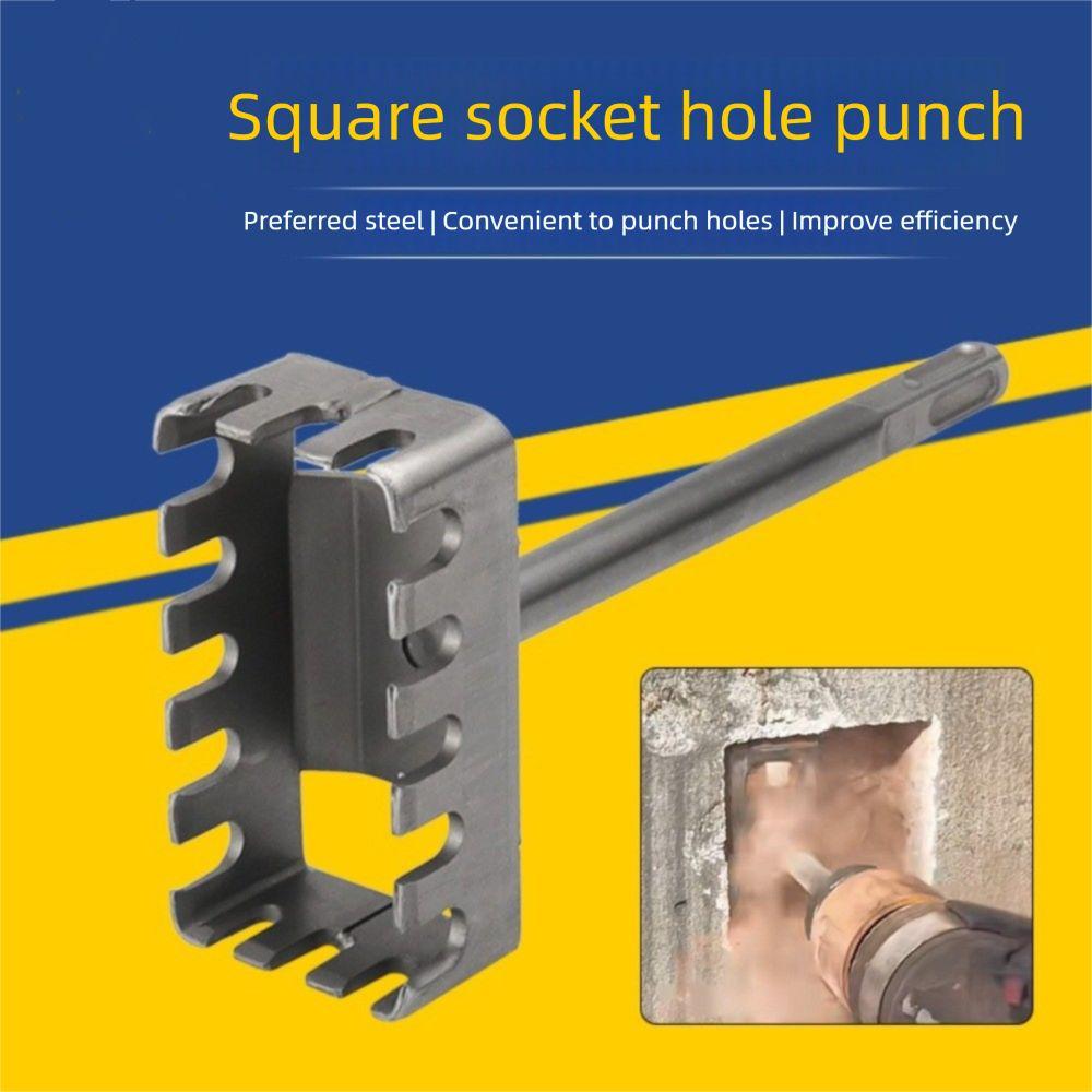 

Square Chip Removal Opening Square Hole Punch Concrete Hole Bit For 86-Type Junction Boxes
