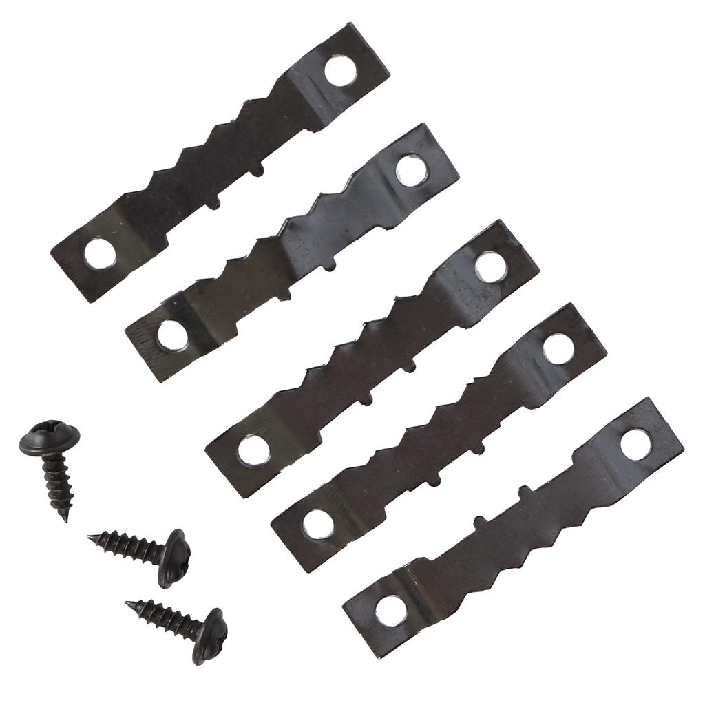 100Pcs Sawtooth Picture Hangers 200Pcs Screws 2Hole Paintings Photos Hanging Hooks Kit Black