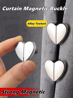 Curtain Magnetic Button Detachable Curtain Fix Fastener Clip Prevent Light Adjustment Window Screen Close Magnet Buckle