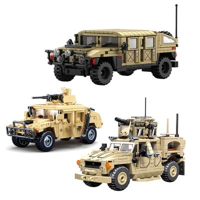 MOC Hummer Baustein Militär M-ATV LKW Modell H1 Angriffsgepanzertes Fahrzeug DIY Stein Bildung Spielzeug Für Jungen