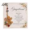 Christmas Themed Bag Tag Keychain with Blessing Greeting Card Vintage Metal Tree Pendant Charm Pendant Holiday Accessory Meaningful Gift